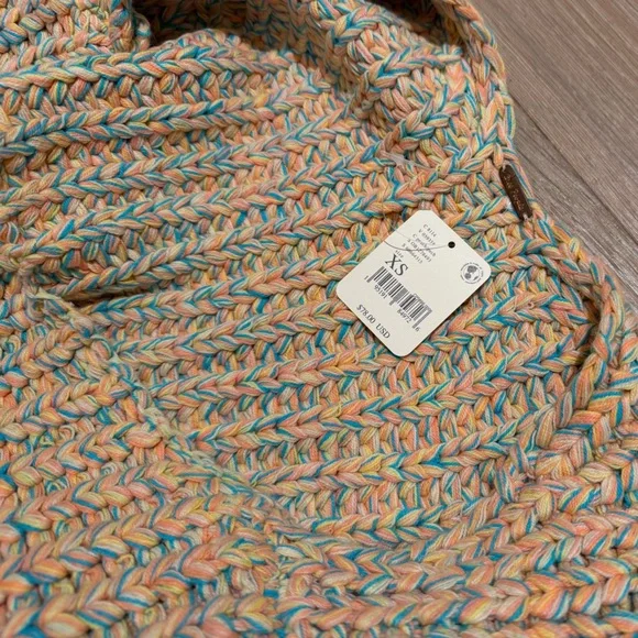 Free People multi knot hoopla tank vest Multicolor Sleeveless crop Top - Picture 6 of 8